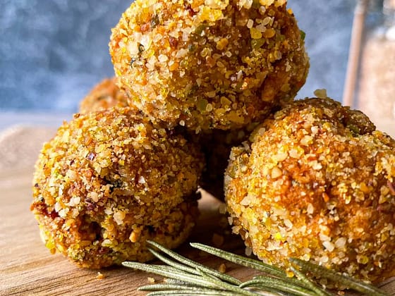 Polpette di tacchino con pistacchi e mandorle