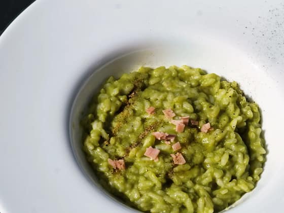 Risotto con crema di piselli (2)