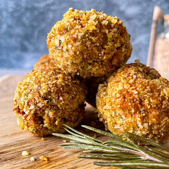 Polpette di tacchino con pistacchi e mandorle